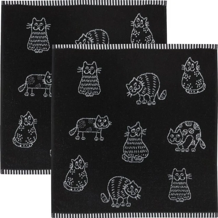 Kracht Geschirrtuch Frottier-Geschirrtuch 2er-Pack, Baumwolle Motiv – Bild 4