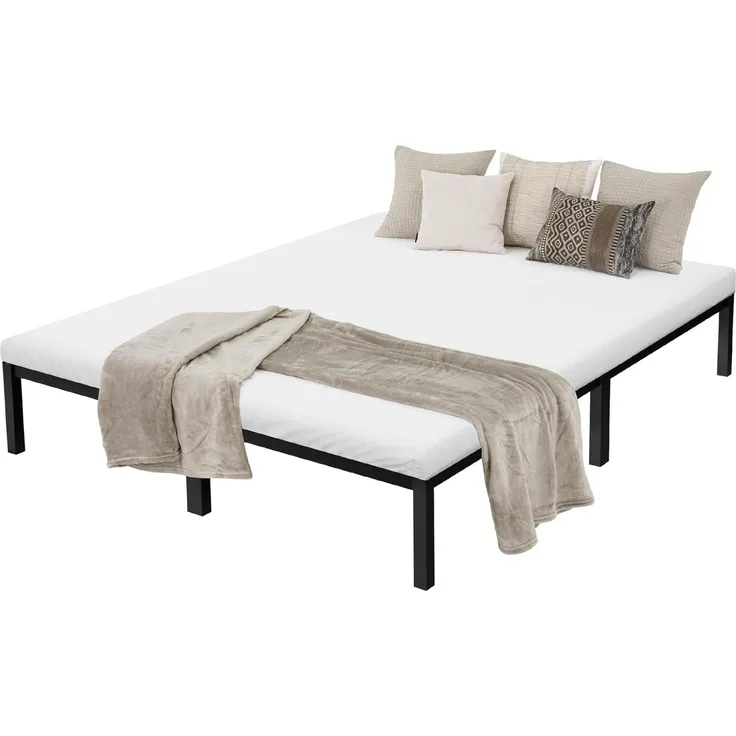 ML-Design Metallbett 160x200 cm auf Stahlrahmen mit Lattenrost, Schwarz, Bettgestell aus Metall, robust, leichte Montage, Bett für Schlafzimmer der Jugendliche Erwachsene, Doppelbett Ehebett Gästebett