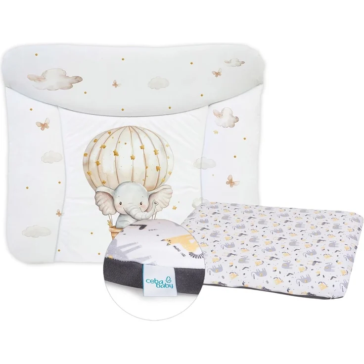 Ceba Baby® Wickelauflage 75x72 cm – Weiche Baby Wickelunterlage - Wasserdicht, abwaschbar - inkl. abnehmbarem Baumwollbezug – Für Jungen und Mädchen – OEKO-TEX® Standard 100 – Made in EU – Bild 1