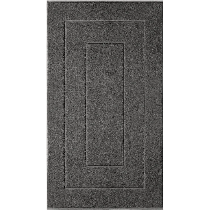Lashuma Badematte London, Höhe 5 mm, schnell trocknend, Frottee, rechteckig, Baumwoll Duschvorleger 50x80 cm dunkelgrau – Bild 4