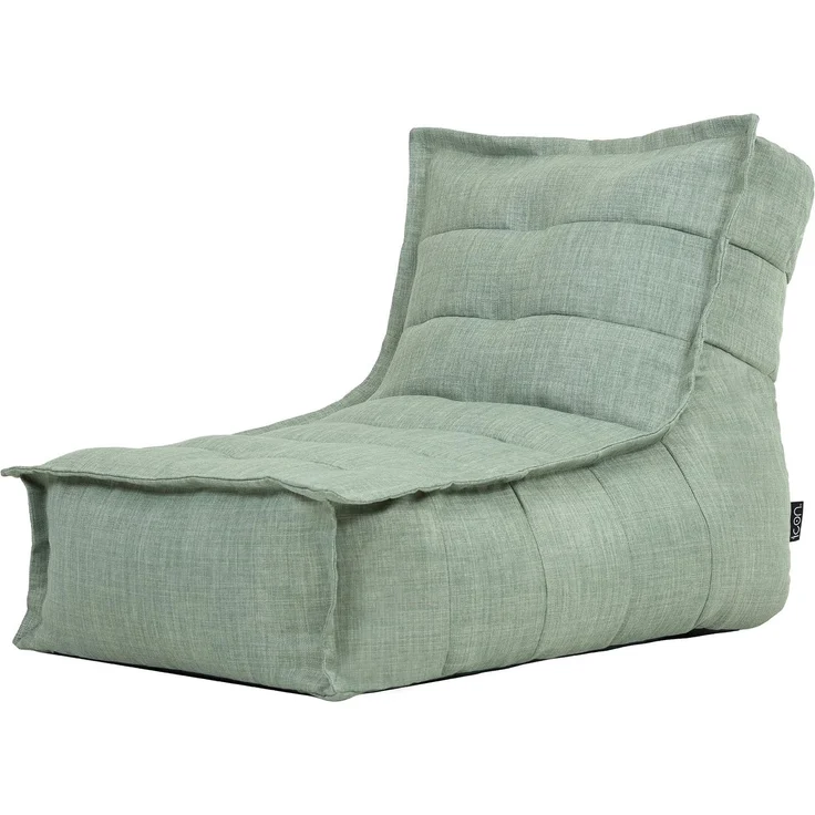 Icon Dolce Sitzsack-Liege für Erwachsene, Salbeigrün, Indoor Outdoor Sitzsack mit Füllung, Bean Bag, Wasserabweisender Stoff, Bequemer Sessel für Wohnzimmer, Lounge, Schlafzimmer, Garten