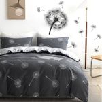 KEAYOO Bettwäsche QCJY, Baumwolle, 2 teilig, Baumwolle, Mit Reißverschluss, Mit Pusteblume Muster