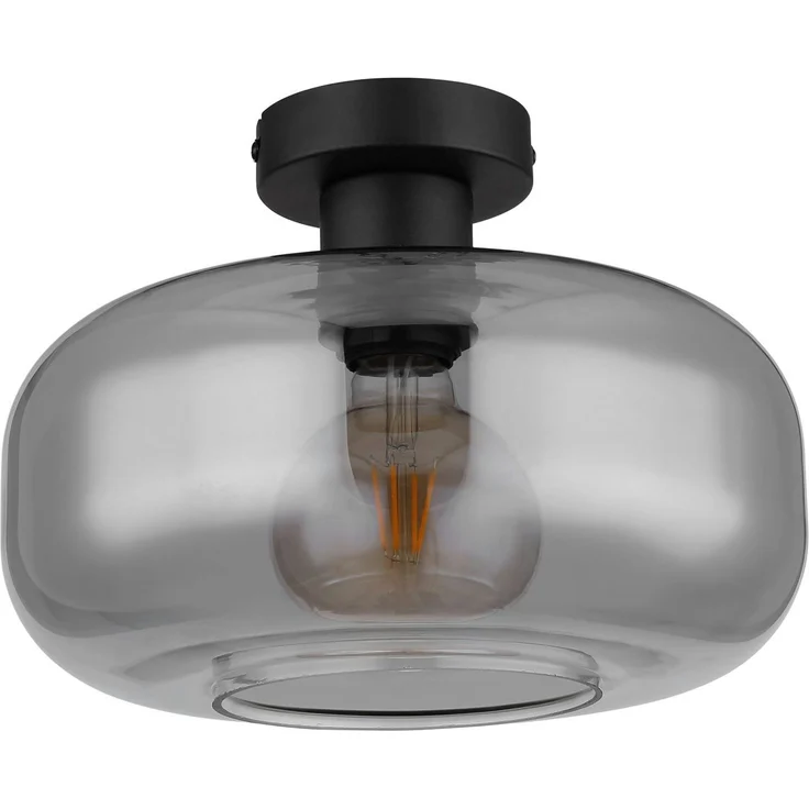 GLOBO LIGHTING Deckenleuchte GIUSEPPE, ohne Leuchtmittel, Deckenlampe/Metall/Glas rauchfarben/Wohnzimmer/Flur – Bild 2