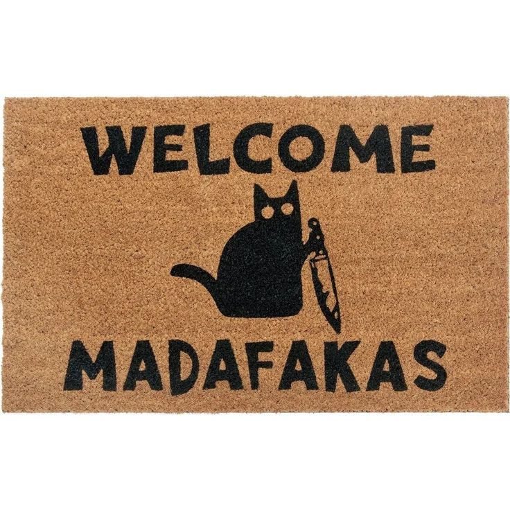 HANSE Home Fußmatte Mix Mats Kokos Welcome Madafakas, Türmatte, rechteckig, Höhe: 15 mm, Kokos, Schmutzfangmatte, Outdoor, Rutschfest, Innen, Kokosmatte, Flur – Bild 2