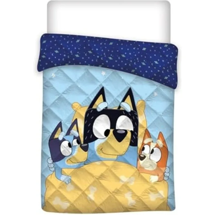 Bluey Kinderdecke Tagesdecke 200x140 cm – Weiche Decke für Bett und Sofa