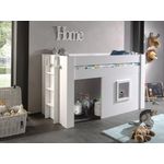 Vipack 'Noah' Halbhochbett, Weiß, 90x200 cm, inkl. Lattenrost