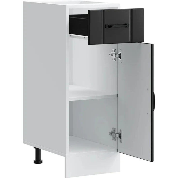 vidaXL Küchen-Unterschrank Lucca Schwarz Holzwerkstoff 853698 – Bild 6