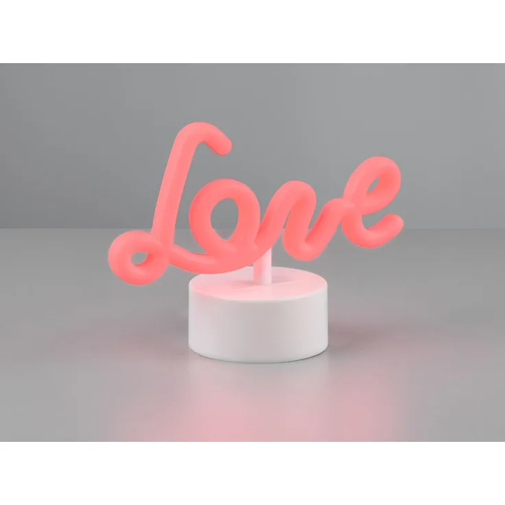 Deko LED Tischleuchte AMOR Batterie- oder USB betrieben, Höhe 14cm