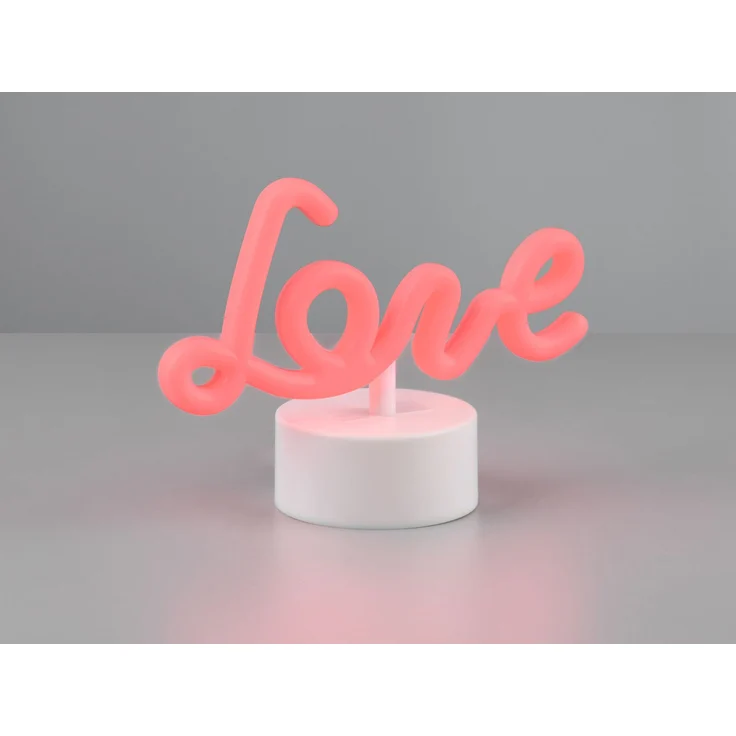 Deko LED Tischleuchte AMOR Batterie- oder USB betrieben, Höhe 14cm – Bild 1