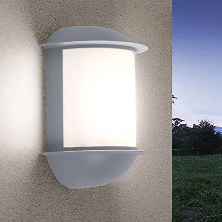 2er Set LED Wandleuchte, Aluguss, silber, weiß, H 22 cm – Bild 5