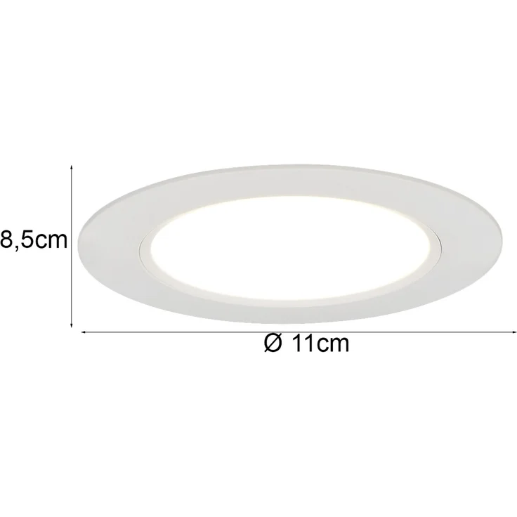 LED Einbaustrahler VIRUNGA 230V dimmbar, 3 Lichtfarben für Badezimmer, Ø 11cm – Bild 3