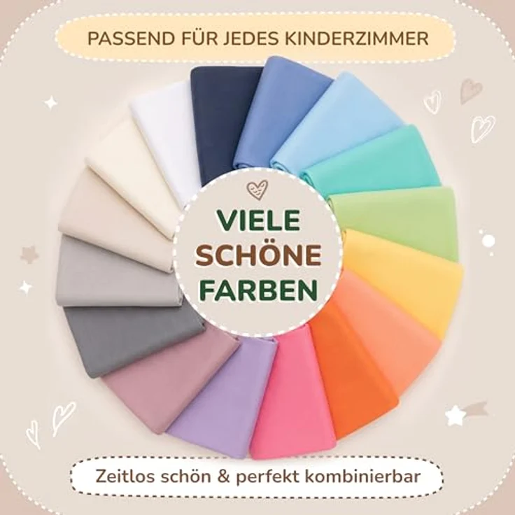 leevitex® Spannbettlaken Spannbettlaken Kinder Spannbettlaken Premium 170 g/m², Gummizug: Rundumgummizug, (2 Stück), schwer & blickdicht, 100% Baumwolle, 70 x 140 cm – Bild 8