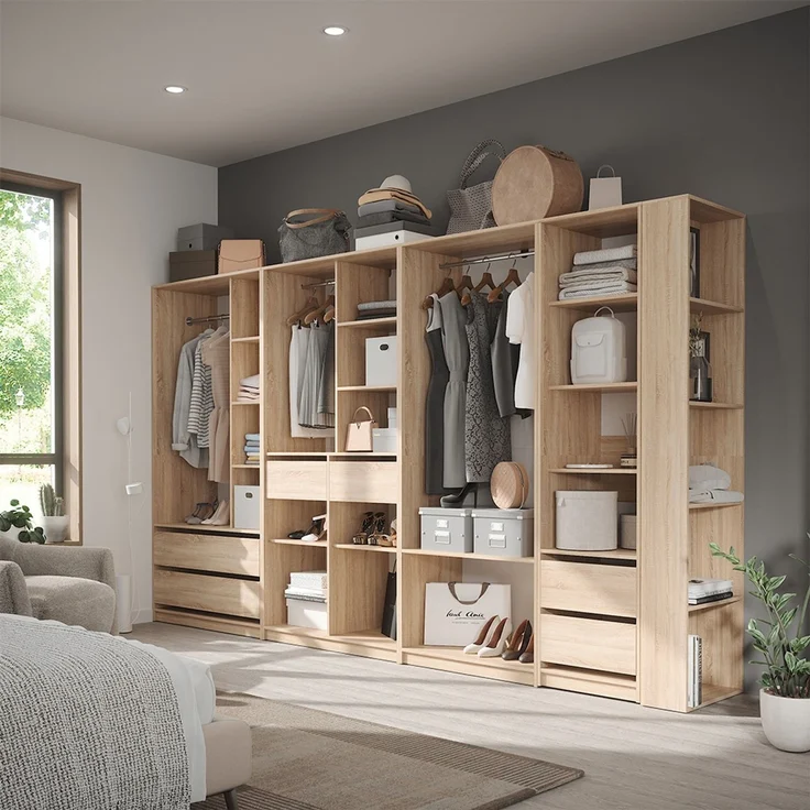Kleiderschrank Elmo Sonoma 50x200 cm 5er Set Vicco – Bild 3