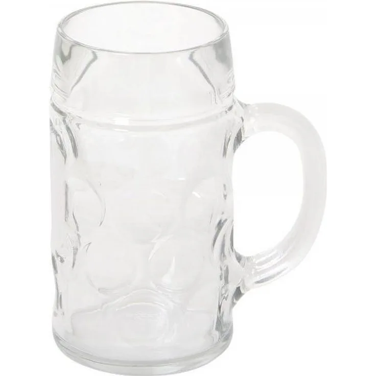 Glas-Maßkrug 1 Liter Bierkrug Bierglas 1L Fassungsvermögen 1 Stück
