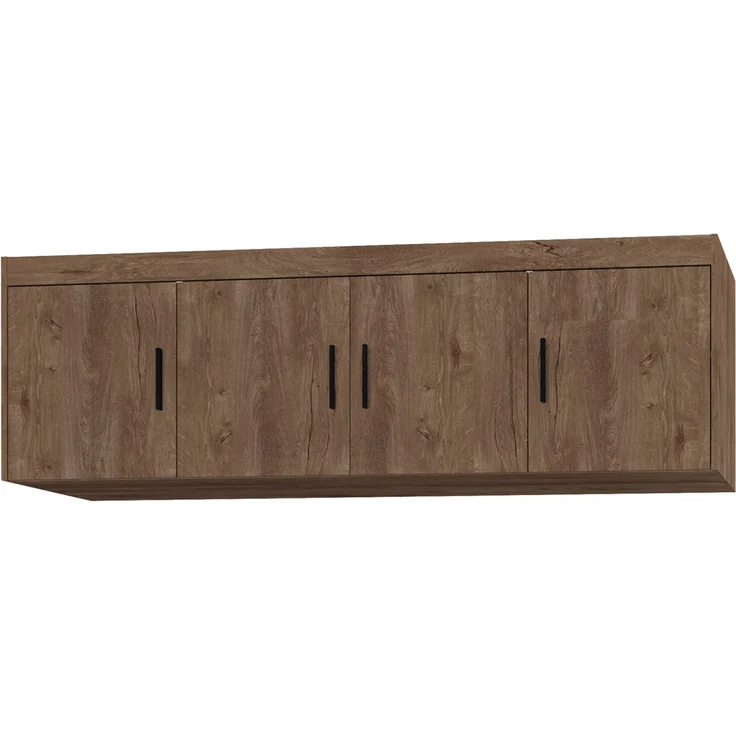AX LIVING Groß Schrankaufsatz Eiche Lefkas Storicos 4T 176,3 x55,5 x53 – Bild 1