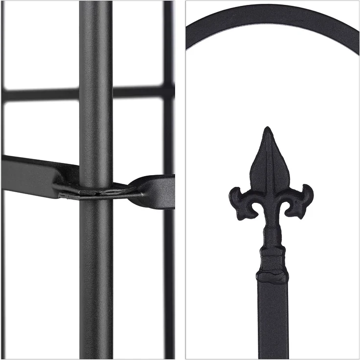 Relaxdays Gartenzaun Metall 4er Set GOTH – Bild 5