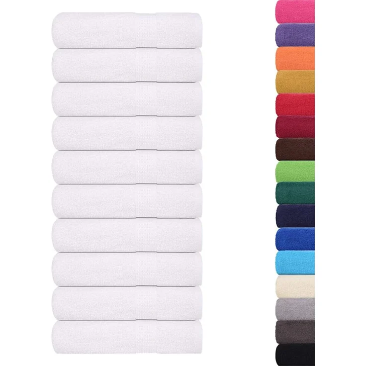 vidaXL Badetücher FROGN 25 Stk. Weiß 100x150 cm 360 g/m² 136660 – Bild 2