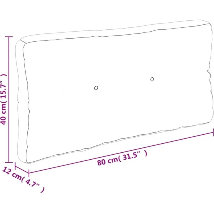 vidaXL Palettenkissen Blattmuster 80x40x12 cm Stoff 360620 – Bild 10