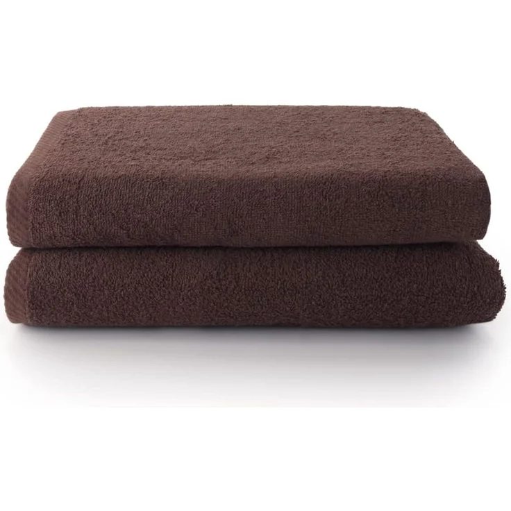 Top Towel - Plus - Große Badetücher - Badetücher - 2 Duschtücher - 100x150 cm 100 % Baumwolle - Braun