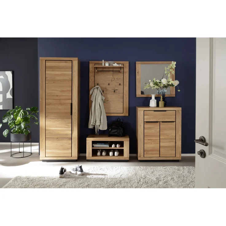Garderoben-Set >Greno< (5-teilig) Massivholzfront - Teilmassiv - 230x200,5x40 (BxHxT) – Bild 1
