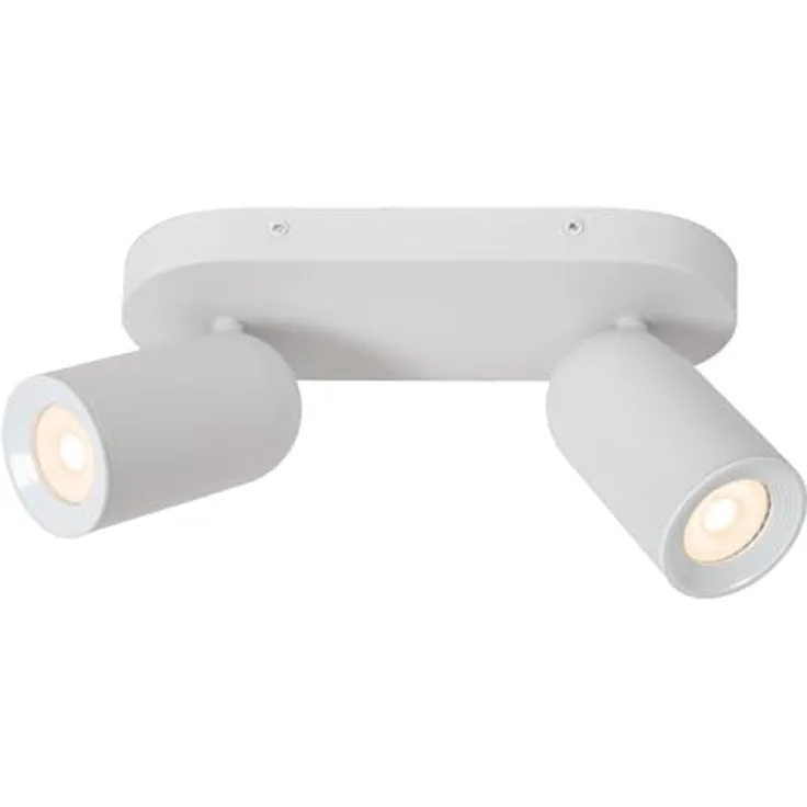 LUCIDE PUNCH Deckenstrahler, dreh- und kippbar, 2xGU10, Weiß, LED-kompatibel