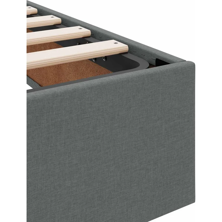 vidaXL Ottoman Bettgestell mit Speicher Dunkelgrau 140 x 190 cm Stoff 3442821 – Bild 10