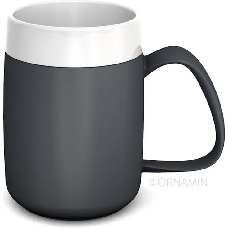 Ornamin Schnabelbecher Becher mit Trink-Trick mit Schnabelaufsatz/Trinkaufsatz, 2-tlg, Kunststoff, Trinkhilfe l Alltagshilfe l bruchstabil l BPA-frei l Made in Germany