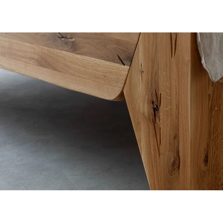 Bett Wildeiche 160x200 natur geölt PURE OAK #114 – Bild 4