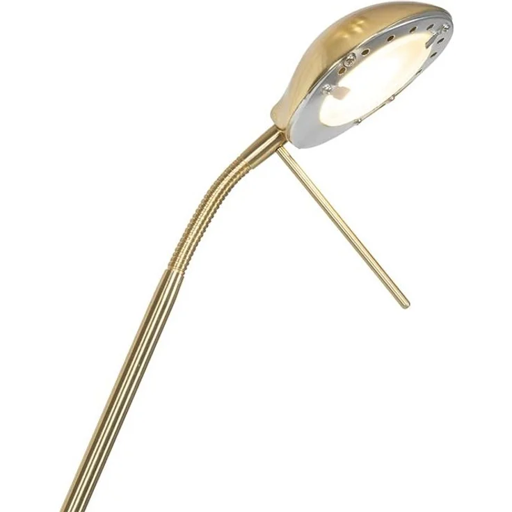 Qazqa Stehlampe Diva, LED fest integriert, (nicht austauschbare) LED, Gold/Messing, Modern, Stahl, 1-flammig – Bild 4