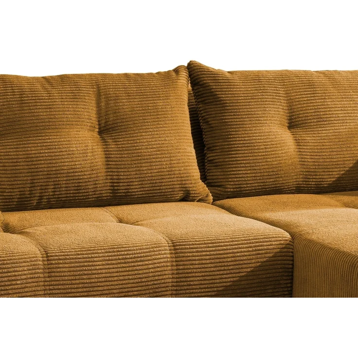 Polsterecke >Renard< elektrischer Sitzvorschub, Cord gold - 177x80x246cm (BxHxT) – Bild 5