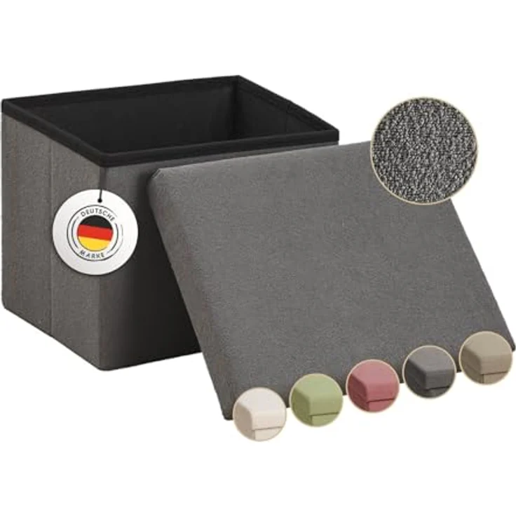 Laleni Sitztruhe Sitzbank mit Stauraum geräumig, Aufbewahrungsbox mit Deckel – Bild 9