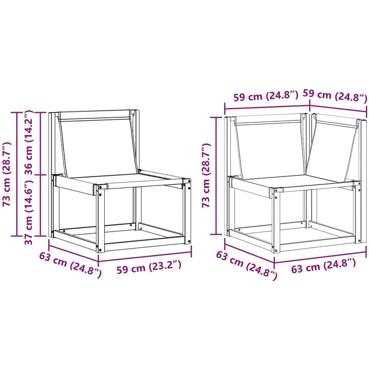 vidaXL Outdoor-Sofagarnitur 7 stk. 7-Sitzer Weiß und Creme 3389824 – Bild 12