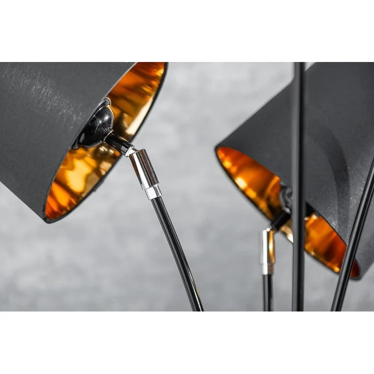 riess-ambiente Stehlampe LEVELS 176cm schwarz / gold, ohne Leuchtmittel, Wohnzimmer · Leinen · Metall · Marmor · Retro – Bild 5