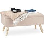 Gepolsterte Sitzbank mit Stauraum