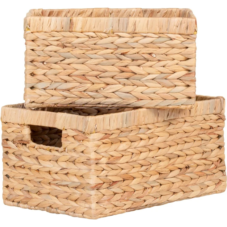 House Nordic Körbe, Wasserhyazinthe, natur, 2er-Set – Bild 2