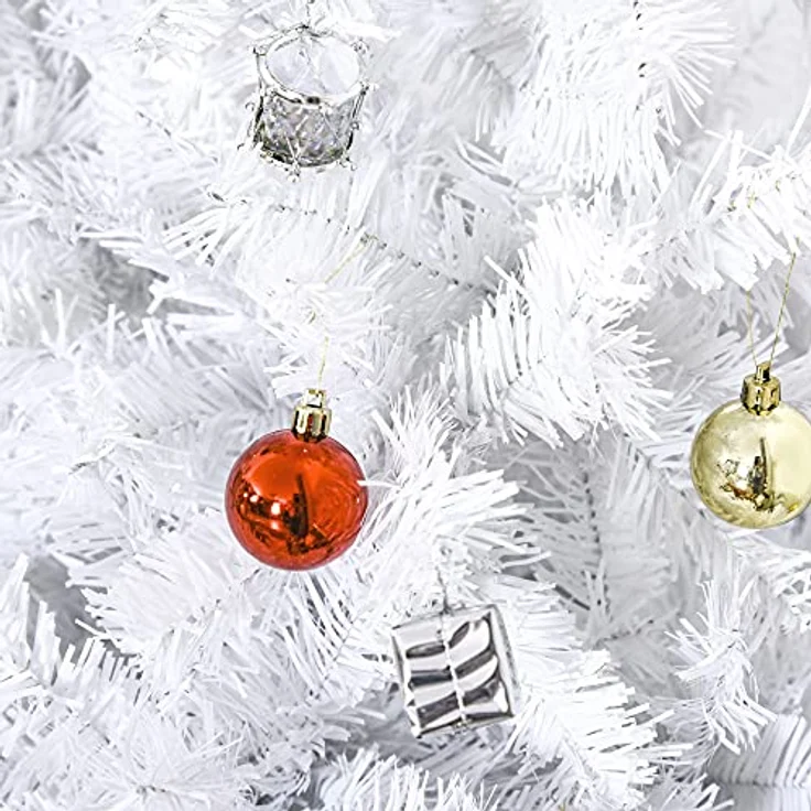 HOMCOM Künstlicher Weihnachtsbaum Künstlicher Weihnachtsbaum, 85x150 cm (BxH), weiß – Bild 7