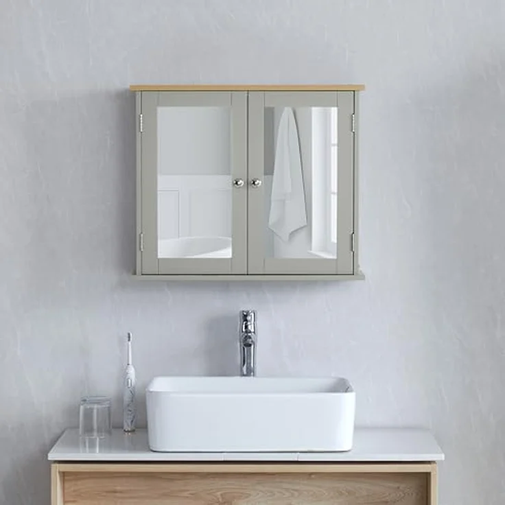 Bath Vida Hoch-& Midischränke fürs Bad, Mitteldichte Holzfaserplatte, Weiß, Standard – Bild 4
