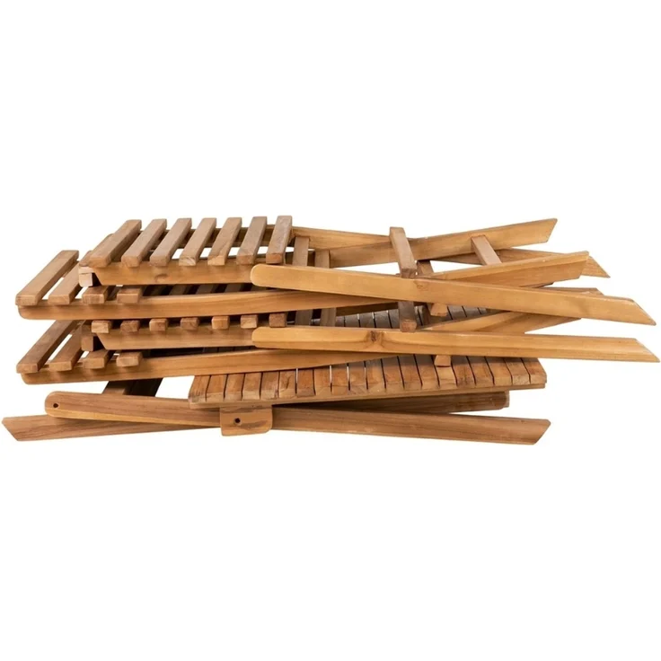 Teak Klapptisch KURSI ca. L60cm Natural Esstisch Gartentisch Tisch Massivholz – Bild 7