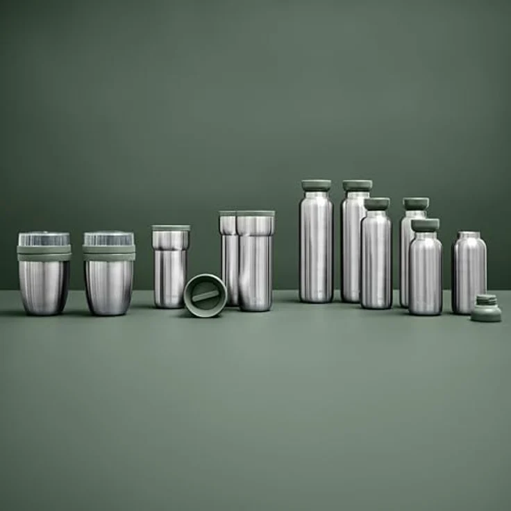 Mepal - Thermobehälter Ellipse - Thermo Lunchpot - Praktischer Joghurtbecher & Suppenbecher zum Mitnehmen - 6-8 Stunden heiß & 12 Stunden kalt - 500 + 200 ml - Nordic sage – Bild 7