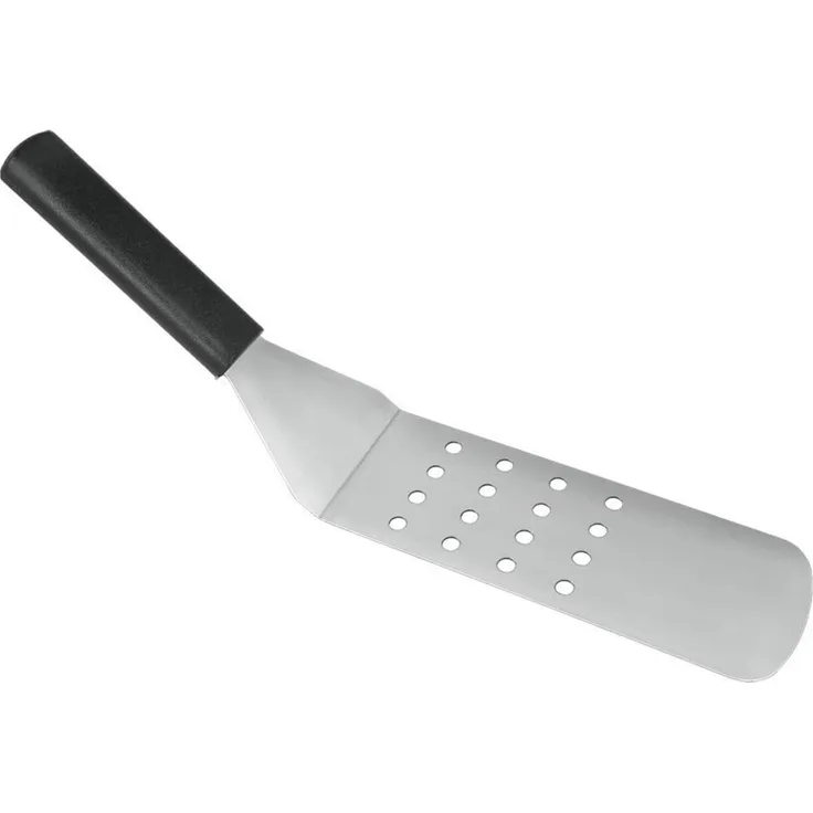 Metaltex 'Plancha' Grillwender, gelocht, Inox silber / Polypropylen schwarz, 35 cm