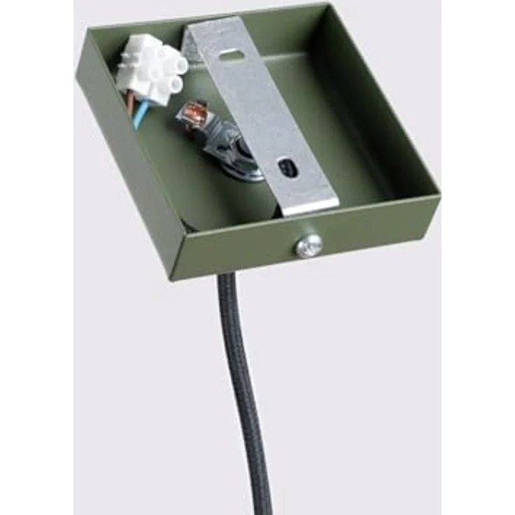 SOLLUX lighting Hängelampe 1-flammig aus Aluminium, moderne Pendelleuchte in Karbon Olivgrün, Maße 8 x 8 x 118 cm, kompatibel mit GU10 LED bis 10 W, IP20 Schutzklasse – Bild 4