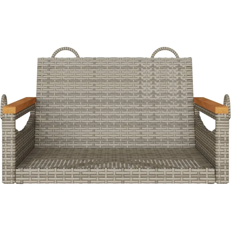 vidaXL Hängesessel Grau 63x62x40 cm Poly Rattan 368162 – Bild 4