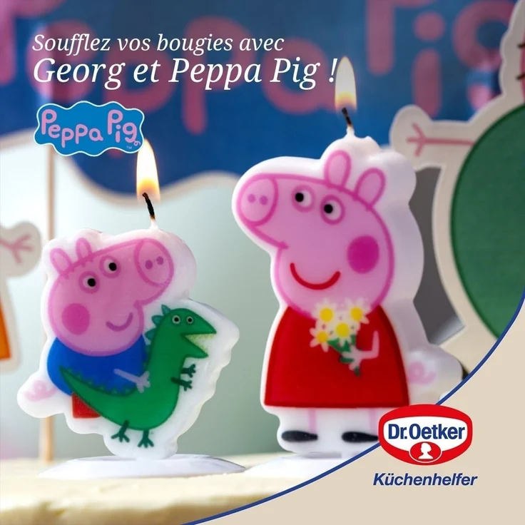 Dr. Oetker Papier Party-Picker Peppa Wutz – Praktisches Set: 24 Stück – Perfekt zum Backen mit Kindern und Fans von Peppa Pig, ideal für Kindergeburtstage und Familienfeiern – Bild 2