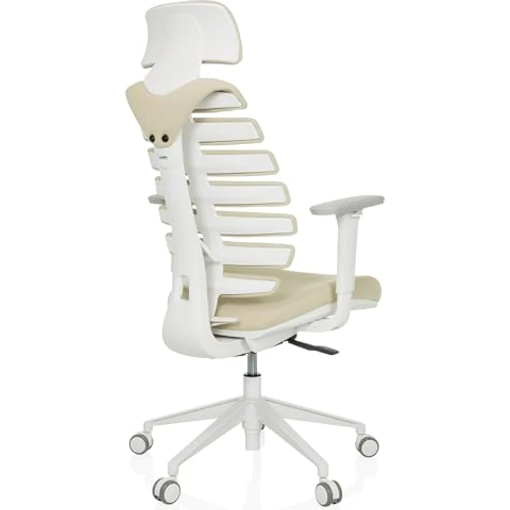 MID.YOU Drehstuhl Beige, Textil, ergonomische Rückenlehne, mit Armlehnen, 67x116 - 133x65 cm – Bild 9