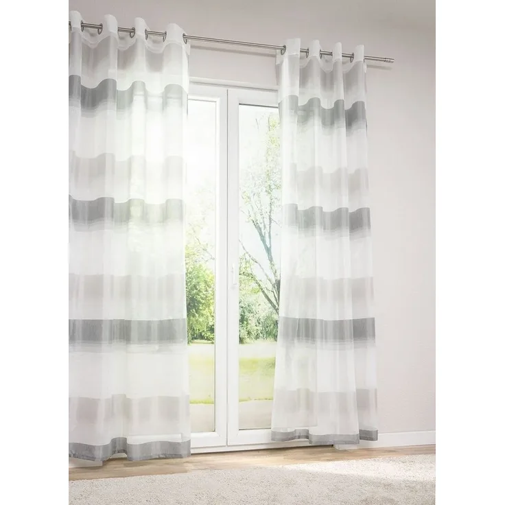 LYSEL® Vorhang Luisa Hellgrau, (1 St), transparent, HxB 245x140cm