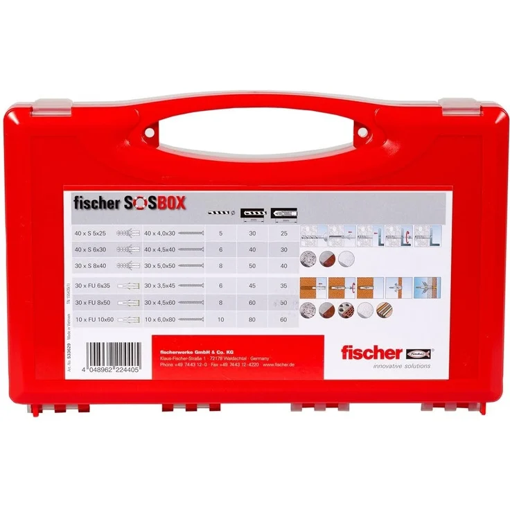 fischer SOS-Box S / FU + S 533629 Universaldübel-Sortiment, 210 St. – Bild 3
