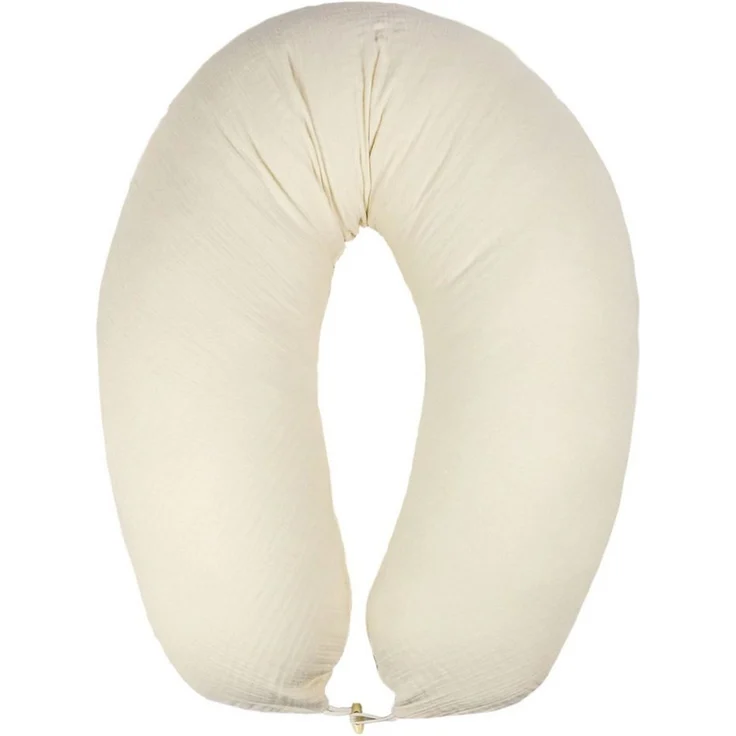 SEI Design Stillkissen Seitenschläferkissen XXL Babynest - Baby Erstausstattung Neugeborene, Schwangerschaftskissen mit Bezug, Schwangerschaftskissen mit Bezug, Bezug aus Musselin BIO Baumwolle – Bild 2