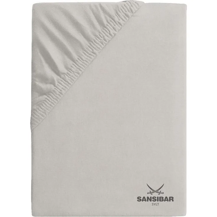 Sansibar Sylt Spannbettlaken Topperbezug SANSIBAR Jersey BL 180x200 cm grau