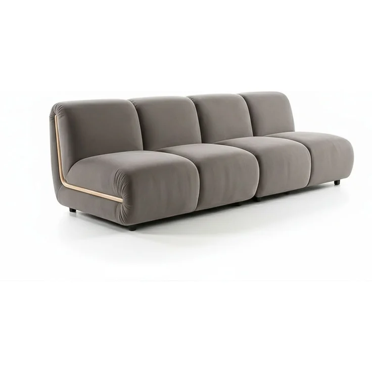 KAWOLA Modulsofa LAYLA 2-Sitzer 2 Module Velvet taupe 74 x 99 x 183 cm – Bild 3