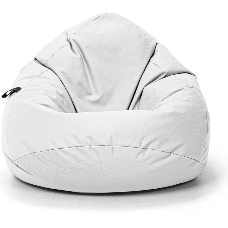 Nadimaideal Sitzsack Tropfenform Kastanie | Bodenkissen für Kinder & Erwachsene | Indoor & Outdoor | Gaming Sitzsack - Sitzkissen - Beanbag | Füllung EPS Perlen (Weiß, XXL-Durchmesser 88 cm) – Bild 1
